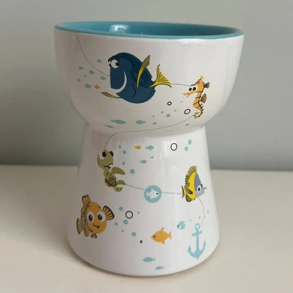 Finding Nemo Ceramic Cat Bowl Tall Chewy Ceramic Food Water Disney